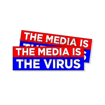 The Media Is The Virus Anti Left Wing Media Machine Funny Sticker 9x3 2 PACK • $2.99
