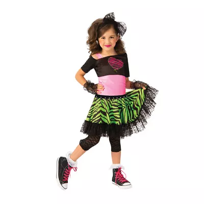 Girls 80s Material Girl Child Halloween Costume • $25.21