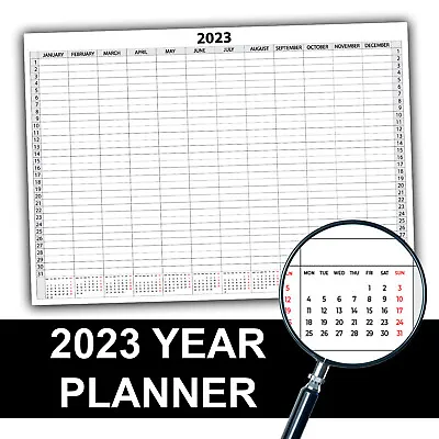 £3.99 • Buy 2023 Year Planner Wall Calendar Office Work Planning Rota Shift Table