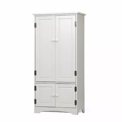 $99.99 • Buy Modern Accent Storage Cabinet Floor Organizer 2 Door Bathroom Living Room Pantry