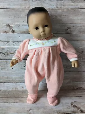 Vintage Pleasant Co American Girl Doll Bitty Baby Doll Dark Hair Eyes Pajamas • $39