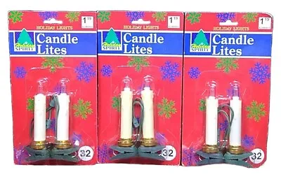 VTG Christmas Tree Clip On Drip Candle Lites 1995 - Set Of 6 - 3 Pkgs. NOS  • $15.99