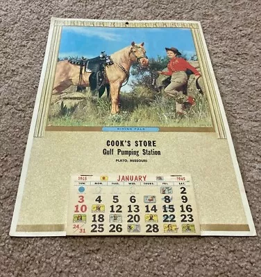 Vintage Cook’s Store Gulf Pumping Station Plato MO. Calendar 1965 • $5.50