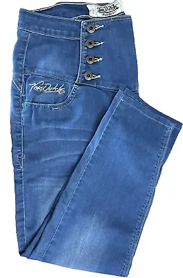 Von Dutch Jeans Womens Size 30 Blue Skinny 8 Button Fly Ankle Pant • $21.25