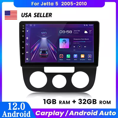 Android 12 Carplay Car Stereo Radio For Jetta 2005-2010 GPS Sat Navi WIFI BT USB • $109.99