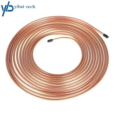 25 Ft 1/4  Copper Nickel Brake Line Tubing Kit Warranty 1 Year • $17.38
