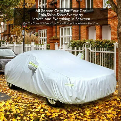 Full Car Cover Waterproof Dust-proof UV Resistant Outdoor W/Reflective Light US • $65.65