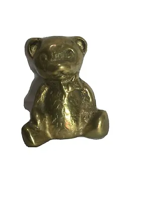 Vintage 2.25” Metal Bear / Teddy Bear Hand Casted In North Carolina • $7