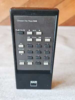 Genuine NAD 5240 CD Player Remote Control Made In Japan 01 • $39.85