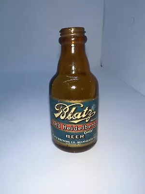 Original Old Mini Beer Bottle For-Blatz Old Heidelberg Castle-pat.Muth Buffalo • $19.99