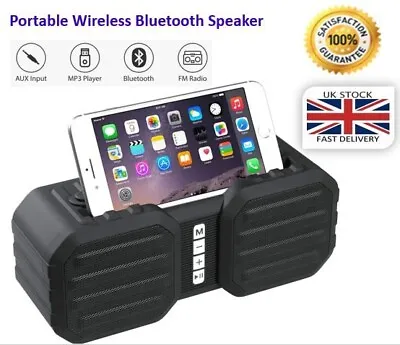 Dolphin Bluetooth Portable Wireless Speaker With AUX And Radiowith Phone Holder • £12.99