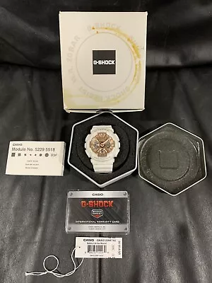 Casio G-Shock Women's White Quartz Watch W/Rose Gold GMAS120MF7A2 5518 • $49