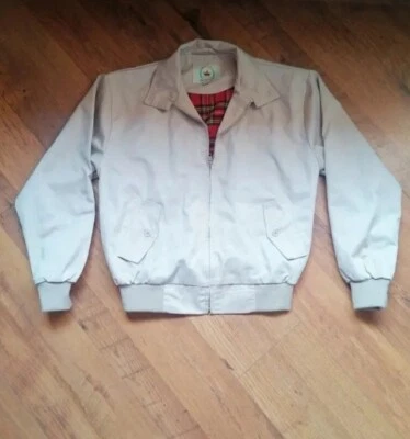 £8 • Buy Relco London Cream Tartan Harrington Jacket Size Small 