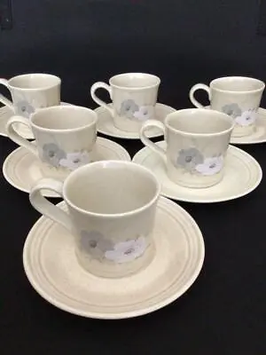 £7.50 • Buy Vintage Royal Doulton Lambethware Avon 6 X Coffee Cans / Cups & Saucers