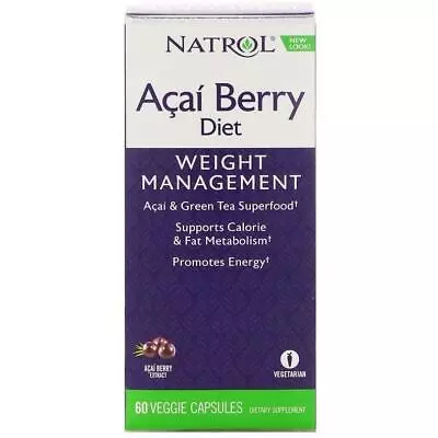 Natrol  AcaiBerry Diet - 60 Vcaps Free Uk P&P • £15.45