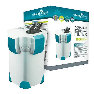 Aquarium Fish Tank External Filter 1000L/H 9WUV Free Media APS 1000EF+ • £74.99