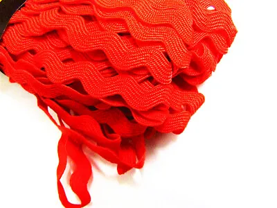 Red Braid Gimp Ric Rac Zigzag Trim 6 Mm Wide Haberdashery Millinery Craft Sewing • £3.22