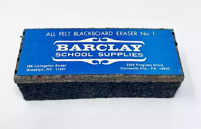 Vintage Barclay Chalkboard School Supplies Felt Eraser • $19.16