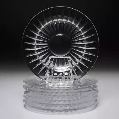 $240 • Buy Six (6) Val St. Lambert Crystal Balmoral Salad Plates 7.75 W Vintage B