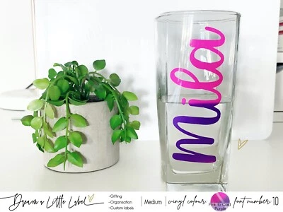 $2.95 • Buy Small Medium Personalised Name Labels Premium Vinyls Modern Classic Fonts Decals