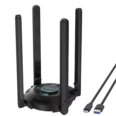 WiFi 6E AX5400 Tri-band USB3.0 WiFi Adapter Wireless Network Adapter MU-MIMO • $37.99