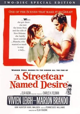 A Streetcar Named Desire 2 X DVD Special Edition Film Movie  Marlon Brando  • £7.99