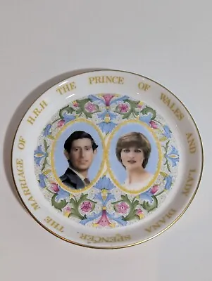 Coalport Prince Princess Of Wales Royal Wedding Pin Dish Lady Diana 1981 • £9.99