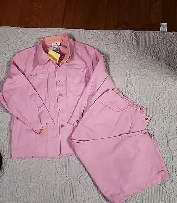 Quacker Factory 3X  Womens Pink Jacket & Capri Pants Rhinestone Accents New • $25