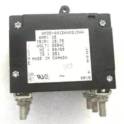 15-Amp 250VAC Circuit Breaker AM3S-A41DAA02JDAW • $25.46