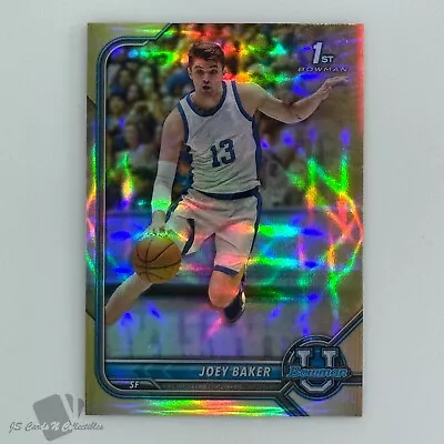 2021-22 Bowman University JOEY BAKER /50 RC Rookie Gold Refractor #54 Michigan • $3.99