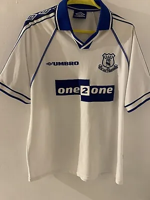 Everton F.C 1998/99 Away Umbro One2one Football Shirt Rare Vintage Men Large VGC • £55