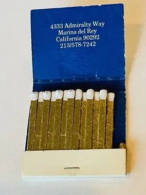 Match Holder Box Matchbook Vtg Advertising Marina City Club GOLD California Rey • $11.16