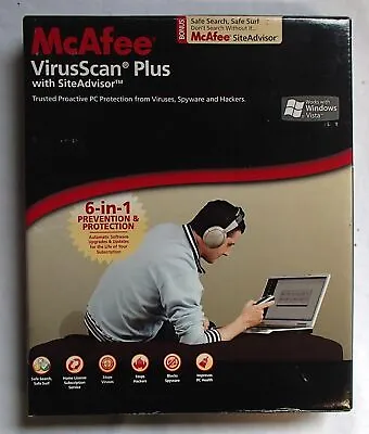 McAfee Virus Scan Plus Site Advisor CD For Windows 2007 Vintage Software • $16