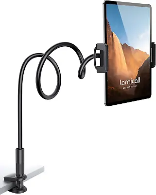 Lamicall Gooseneck Tablet Holder Flexible Tablet Stand - 36  Lazy Arm 360 Adjus • £28.56