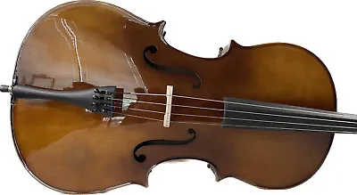 New 3/4 Solid Wood Ebony Cello/Carbon Fiber Tailpiece/Foamed Case W/2 Wheels • $699.99