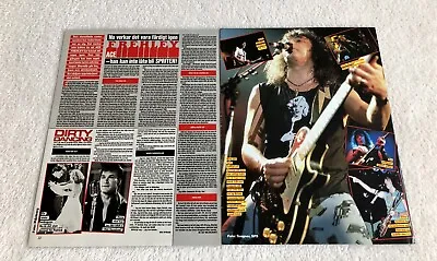 ACE FREHLEY 1987 KISS COMET Clipping Poster Swedish Music Magazine Vintage 1980s • £6.65