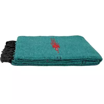 Turquoise Mexican  Blanket Thunderbird Yoga Native Tapestry Falsa Throw XL • $24.95