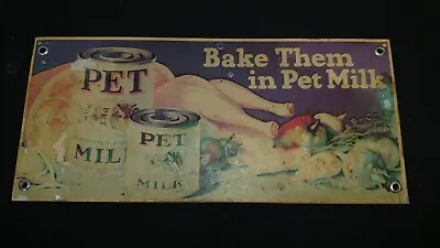 Advertising Sign Reproduction PET Milk 4 1/2  X 10  • $19.08