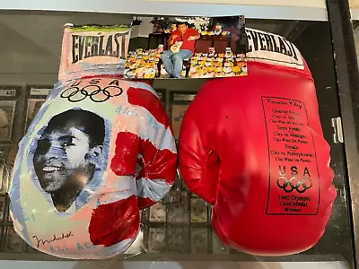 Steve Kaufman Hand Painted Muhammad Ali Olympic Boxing Signed Glove Set 19/250 • $3000