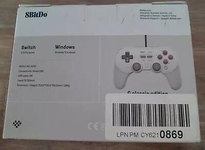 Controller 8 BitDo Pro2 Wired Gamepad For Switch (White).  New In Box. • $40