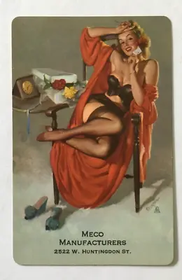 Vintage PINUP Woman Playing Card Advertising By Gil Elvgren • $1.99