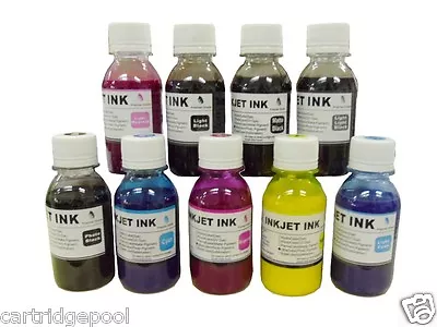 9x100ml ND® Pigment Refill Ink For T096 Photo R2880 & T605/613 T606/614 Pro 4880 • $91.87