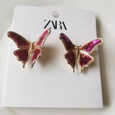 $14.99 • Buy New Zara Huge Butterfly Stud Earrings Statement Gift Fashion Women Party Jewelry