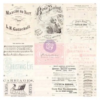 2 Sheets - Vellum Vintage Inspired Christmas Sparkle Foil Pattern Paper • $5.98