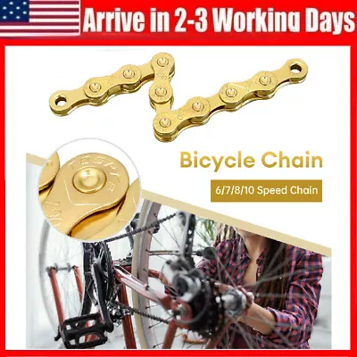 6/7/8/10 Speed MTB Bicycle Chain Mountain Bike Chains Road Cycling Part 116 Link • $21.17