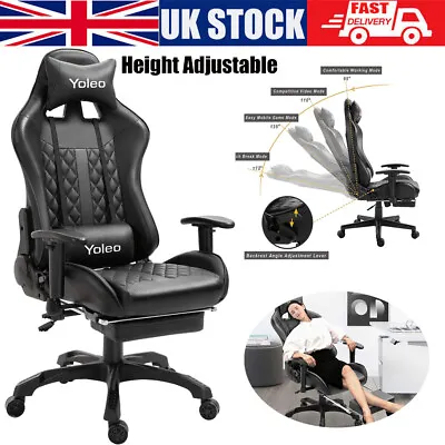 Luxury Executive Racing Gaming Office Chair Lift Swivel Computer Desk Chairs • £89.99