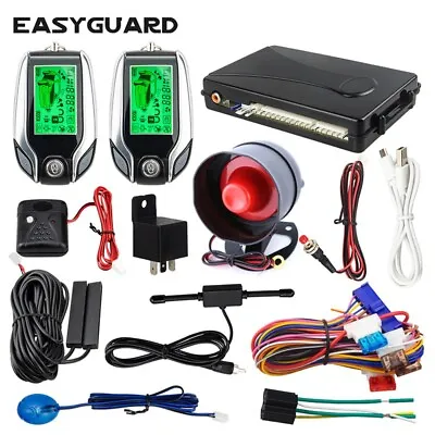 EASYGUARD 2 Way Pke Car Alarm System Keyless Entry Shock Warn Security Alarm 12v • $99.99