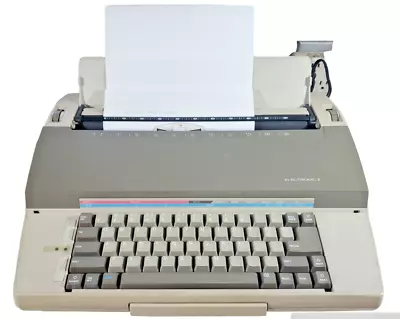 Vintage Sears Roebuck Electronic II Typewriter Portable Beige Tested • $79.95