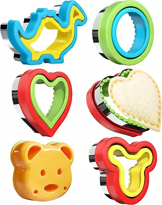 Sandwich Cutter Sealer Kids Lunch 5 PCS Uncrushable Maker Lunchbox Bento Box • $13.97