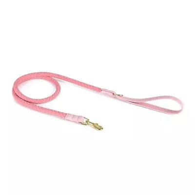 Maxima Dog Leash Unique Colours Handmade Braided Soft Leather. (Poodle Pink) • £19.09